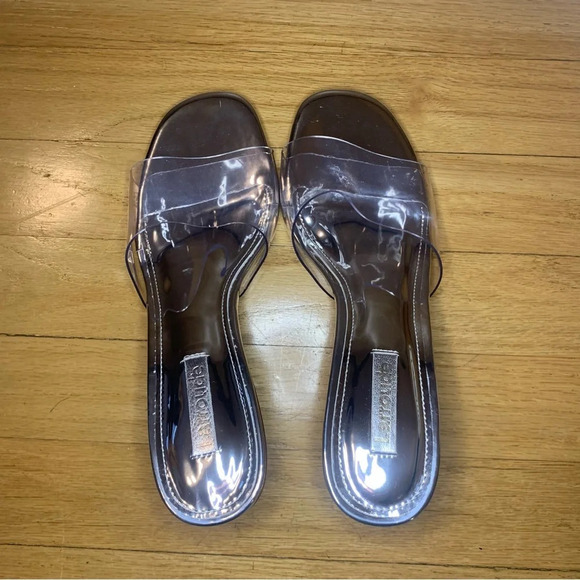 Larroud'e Vivi Lucite Hi Mule Silver Speccio - Size 6.5 - Picture 4 of 9